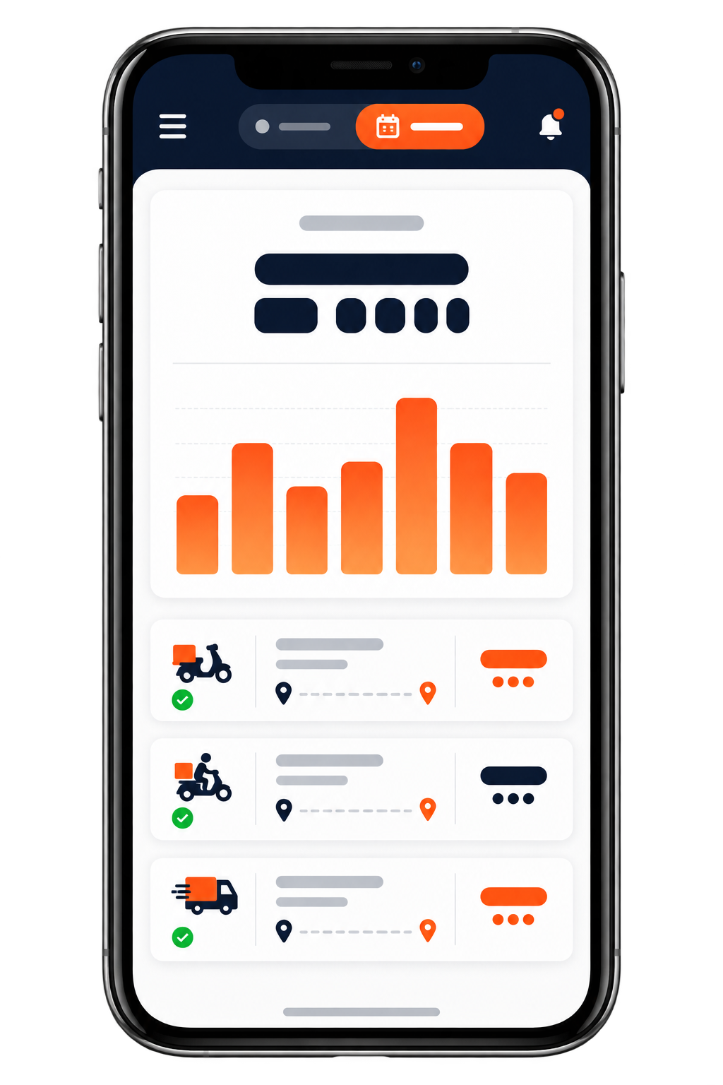 Pantalla de ganancias de la app conductor RIDEX
